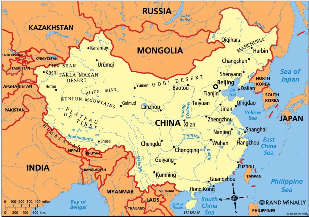Карта Китая Map of China