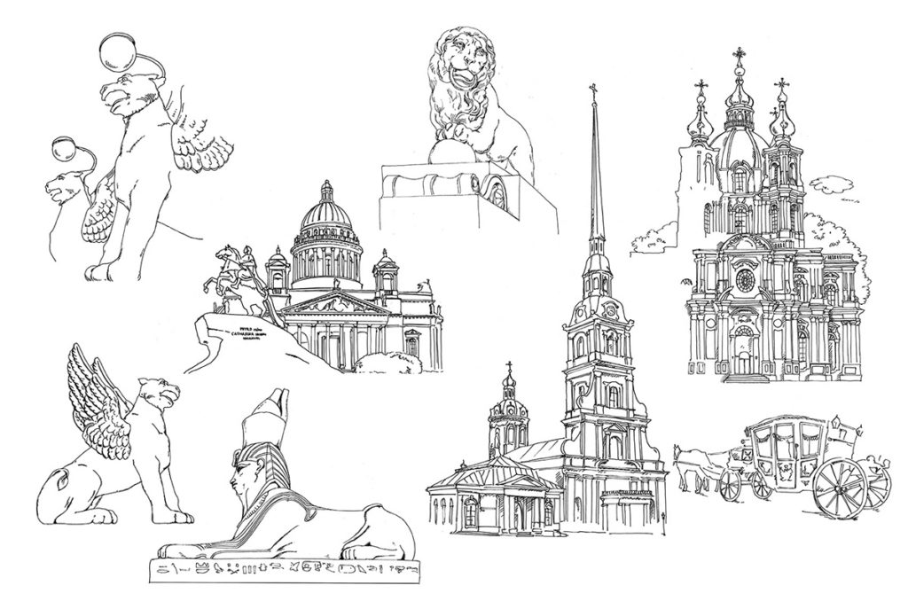 Раскраска Санкт-Петербург 48