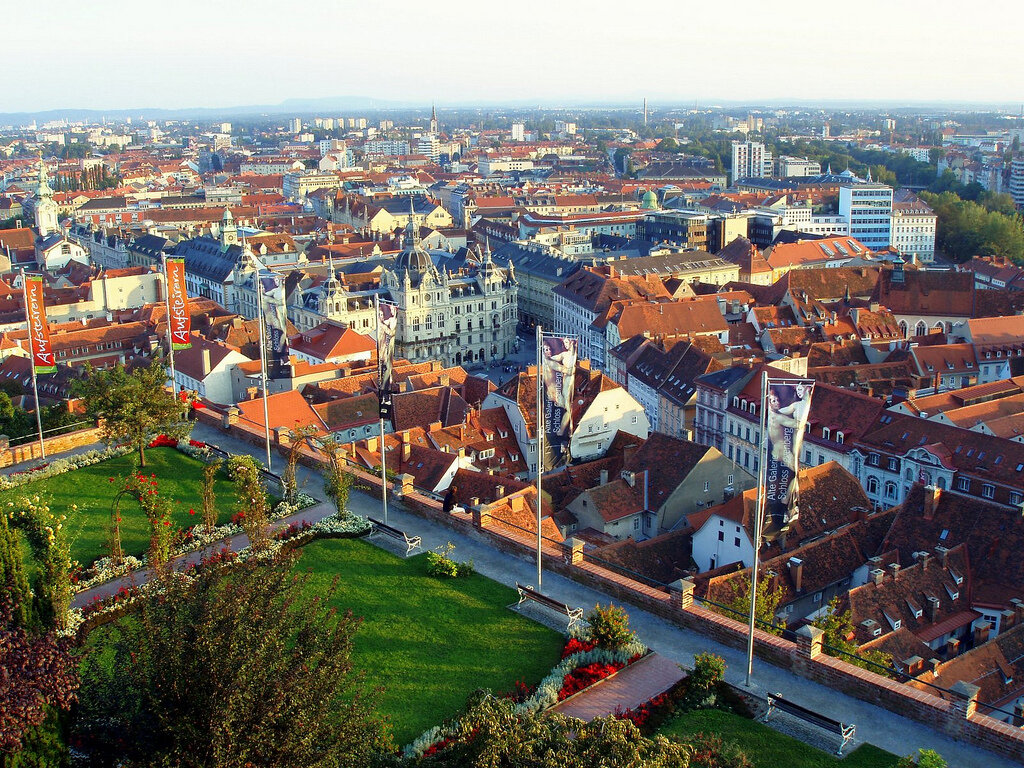 панорама города Грац