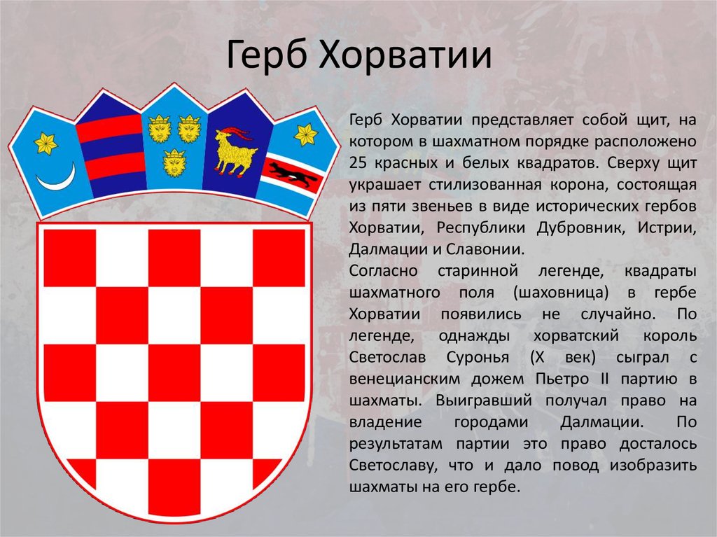 Герб Хорватии Coat of Arms of Croatia