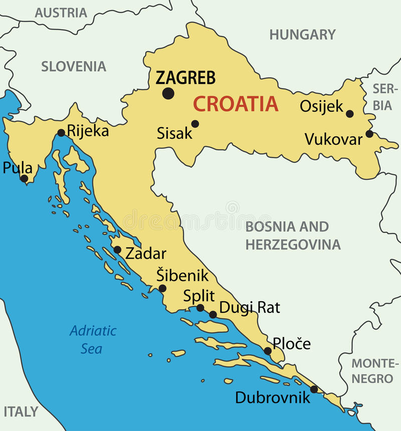Карта Хорватии Map of Croatia