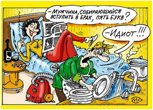 На картинке жена и муж